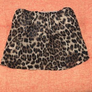 Animal Print Strapless Crop Top